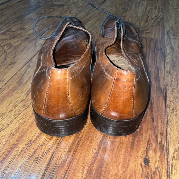 Mens Aldo Dress Shoes Brown Lace Up 44 Romania Leather - Picture 4 of 7